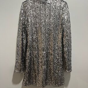 Silver Sequin Dress